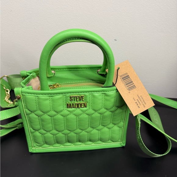 Steve Madden Lime Green Quilted Mini Bag - Picture 1 of 2